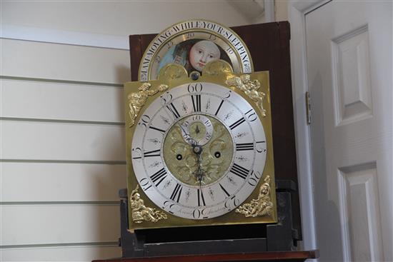 James Standring. A George III mahogany eight day longcase clock, H.7ft 11in.